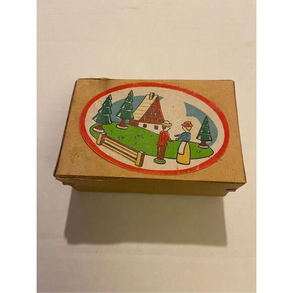 Vintage Miniature East Germany Dregeno mini Animals Houses Trees Fence Set Origi - Picture 1 of 14
